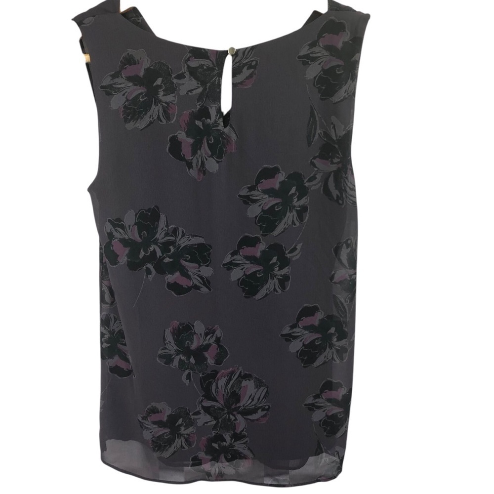 Ann Taylor Vtg 90's Y2k Cowl Neck Blouse Top Dark Floral Office Casual Lorelai - Picture 4 of 8